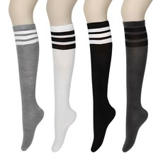 [쿠팡수입] 레노마 여성용 니하이 삭스 4종, GY + IV + BK + CH, 1세트