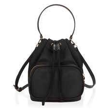 CCREANG 福袋造型水桶抽繩肩背斜背包 1071, 黑色