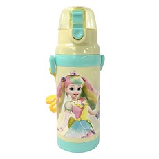 LE BARN Catch!Teenieping可扣式附掛繩按壓水壺, 1瓶, 470ml, Fluffyping