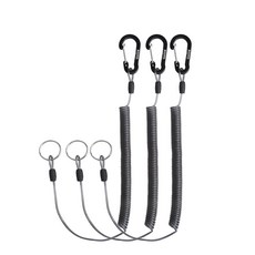 BOOMS FISHING T01 登山扣彈簧繩 2m, 黑色, 3個