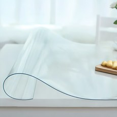 ALLJUN PVC 軟玻璃餐桌墊, 120cm*60cm*1mm, 透明, 1個