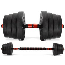 블루선 조립식 바벨 세트, 28kg, 1세트, 블랙