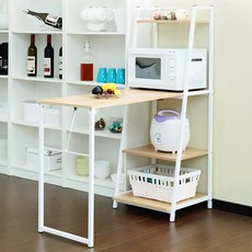 블루밍홈 베라 접이식 식탁 렌지대, 내츄럴, 4단