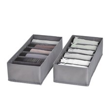코멧 홈 프리미엄 속옷정리함 6칸 2개입, 그레이, 2개