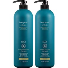 AVCA 啤酒酵母頭皮護理健髮洗髮精, 1L, 2瓶