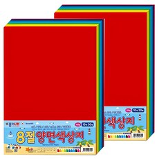 JONG IE NARA 8開雙面色紙, 10色, 60個