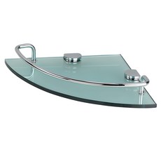 高級強化玻璃浴室角落層架, 混合顏色, 1個