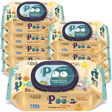 sprinkle Poo 潔膚濕巾 掀蓋式, 70g, 60張, 10個