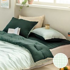 The Zari Creamy Air Washing Momo格紋枕頭套 2入