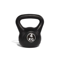 LIVESPO 核心全身運動壺鈴, 4kg, 1個, 黑色