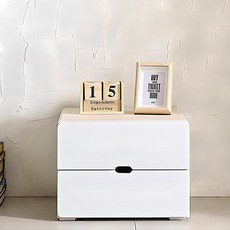 제이디퍼니처 로미 서랍장 협탁, 백화이트, 2단