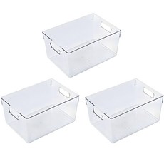 Ninshop 多用途收納盒 大型, 透明, 3個