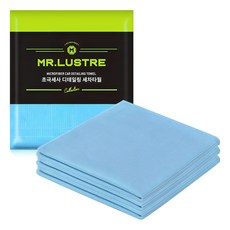 MR.LUSTRE 專業洗車玻璃擦拭毛巾 40*40cm, 3個, 藍色