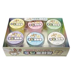 2000 布丁史萊姆 6件組, 黃色, 粉紅色, 淺綠色, 紫色, 天藍色, 白色, 1套