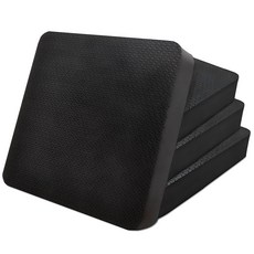 Yuiltech方形拼接地墊, 黑色, 4個