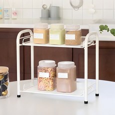 NATURE LIVING Monoble 日常雙層收納架, 白色, 1入