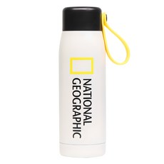 NATIONAL GEOGRAPHIC KiDS 手提雙層不鏽鋼保溫瓶, 乳白色, 300ml, 1個