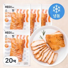 허닭 스팀 닭가슴살 슬라이스 케이준맛 (냉동), 100g, 1개입, 20개