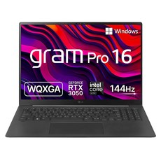 LG전자 그램 Pro 16 코어 울트라5 지포스 RTX3050, 옵시디안블랙, 512GB, 16GB, WIN11 Home, 16Z90SP-EA5BK