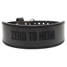 ZERO TO HERO 高級皮革舉重腰帶, 1個, 黑色
