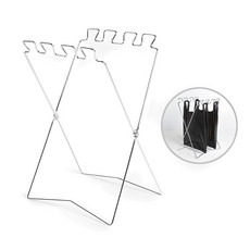 comet 摺疊攜帶式垃圾袋立掛架, 銀色, 1個