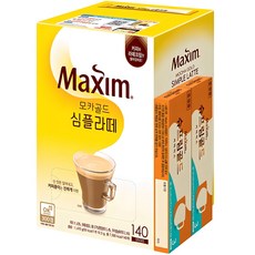 Maxim 麥心 2合1黃金摩卡拿鐵咖啡粉 140入+3合1奶香黃金拿鐵咖啡粉 6入組, 1551g, 1組, 1組