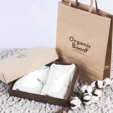 Organic Boom 嬰幼兒龍年內衣兩件組禮盒 + 提袋