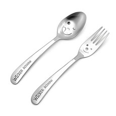 윙커 스텐 어린이 스푼 + 포크 세트, 어린이 수저+포크세트, 1개