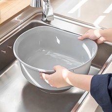 JOYLIVING 可站立D型洗碗槽, 灰色, 1個