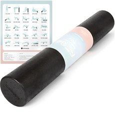 라라애플 EPP 폼롤러 + 운동포스터, 블랙, 1개