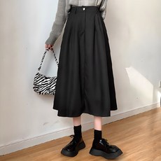 Elsso 高腰A字中長版傘裙