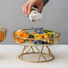 efactory Judy N 室內裝飾鐵製托盤零食籃, 1個, 白色