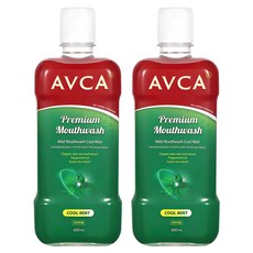 AVCA 溫和酷涼薄荷香大容量漱口水, 2個, 800ml