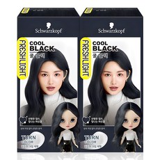 FRESHLIGHT 富麗絲 變色染髮劑, 冷酷黑色, 2個