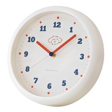 Romane corp. Creamy小狗圖案掛鐘 第3代, 白色