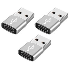 智能IG C-Type 轉 USB A 高速轉換轉接頭, 3個, 2cm, 銀色