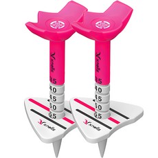 XNELLS Neon Plus高度可調高爾夫球座, 螢光粉, 2個