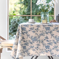 MEO花朵亞麻餐桌布, 混搭色, 150 x 100 cm
