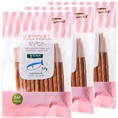 굿데이 고양이 네츄럴 스낵 참치져키 간식, 참치, 3개, 50g