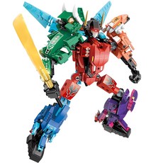 PAI 恐龍合體變形機器人兼容積木, 混合顏色