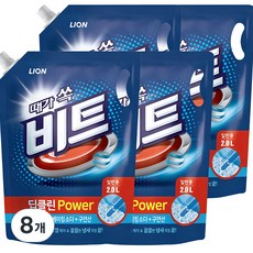 비트 딥클린 파워 일반용 액상세제 리필, 2L, 8개