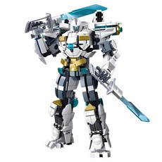 Prand 組裝機器人 冰之守護者 相容積木, 混合顏色, 1個