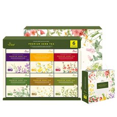 Areumdre 草本茶禮盒, 薰衣草茶+路易波士茶+木槿花茶+薄荷茶+洋甘菊茶+馬黛茶, 1組