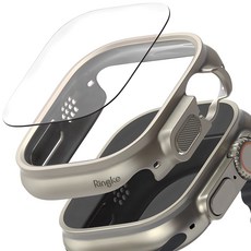 링케 애플워치 슬림 케이스 + 강화유리 필름 콤보, 티타늄 그레이, 1개