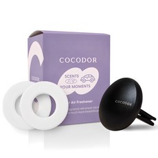 코코도르 메탈블랙 클립 차량용 디퓨저 통풍구형 본품 + 리필 2p, 플라워마켓, 1세트