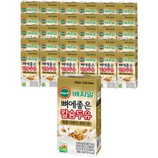 베지밀 뼈에좋은 칼슘두유 땅콩 아몬드 호두 잣, 190ml, 32개