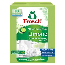 Frosch 德國小綠蛙 綠檸檬多合一洗碗機用洗碗錠 50入, 900g, 1個