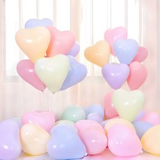 馬卡龍愛心氣球, 100個, 隨機出貨