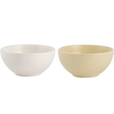 르난세 몽드 면기세트 2p, 크림화이트 + 버터밀크, 1개