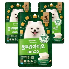 풀무원아미오 강아지 자연담은간식 두부너겟, 두부맛, 80g, 3개